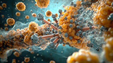 Aufkleber - Exploring the Fascinating World of Microbial Life and Cellular Structures in High-Resolution Imagery