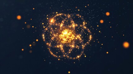 Leinwandbilder - The Beauty of Atomic Energy A Stunning Visual Representation of Molecular Dynamics and Interactions