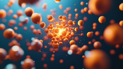 Fototapete - Exploring the Fascinating World of Atomic Particles A Journey Through the Microscopic Realm