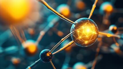 Fototapete - Exploring the Fascinating World of Molecular Structures and Their Significance in Science