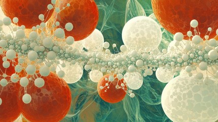 Aufkleber - Exploring the Intricate World of Molecules A Journey Through Cellular Structures and Their Interactions