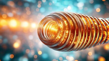 Leinwandbilder - Exploring the Intricacies of Light and Energy Through a Radiant Tube Design