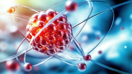 Fototapete - Exploring the Intricate World of Atoms and Their Fundamental Structure