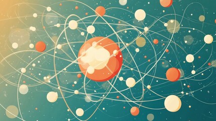 Fototapete - Exploring the Mysterious World of Atoms A Deep Dive into Atomic Structure and Energy