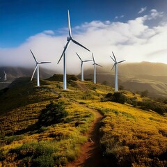 wind turbines farm