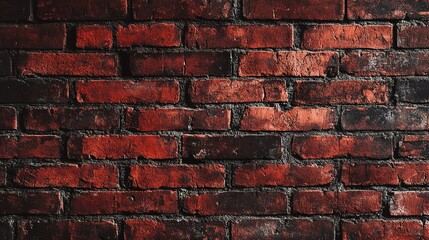 Sticker - Rustic Red Brick Wall Texture for Background Use