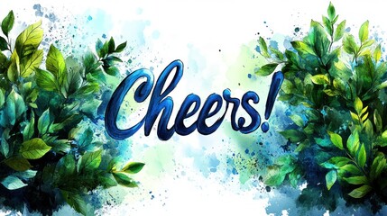 Sticker - Cheers Watercolor Illustration