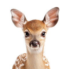 Wall Mural - cute fawn isolated on transparent background