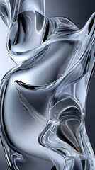 Wall Mural - sleek reflective glass texture with minimalist design