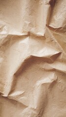 Poster - Crinkled Brown Paper Texture Background