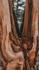 Canvas Print - Detailed Close-Up of Tree Bark with Texture Patterns