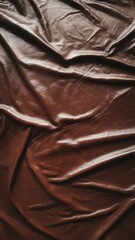 Canvas Print - Textured Brown Fabric with Soft Draping Patterns