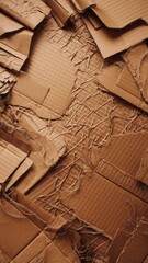 Poster - Textured Cardboard Surfaces in Warm Brown Tones