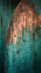 Poster - Abstract Textures: Patina on Curved Metal Surface