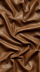 Poster - Textured Brown Fabric in Waves and Creases