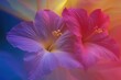 © ElenaX - Vibrant hibiscus flowers in colorful abstract background