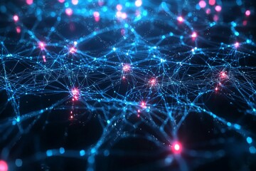 Digital Technology background of data and network created with Generative AI