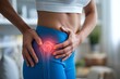 © Asfand - Sports injury or hip pain, joint discomfort in active woman