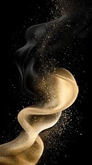 black background with gold dust