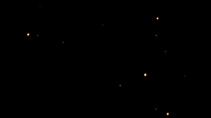 Wall Mural - abstract animation flashing glow gold orange bokeh bubble particles on black background for screen p