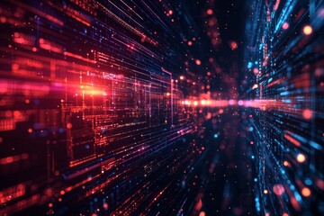 Digital Technology background of data and network