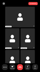 Wall Mural - virtual meeting interface showcasing multiple users in a virtual conference setting during a remote 