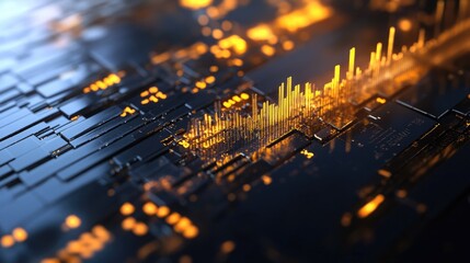 Create 100 prompts for stock photos related to Abstract 3D financial background with 100-250 characters and ending with