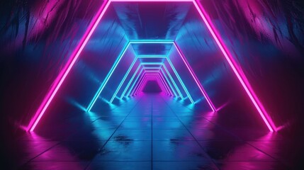 Neon Lights Tunnel