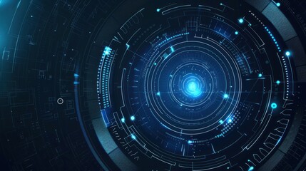 Abstract Futuristic Digital Interface