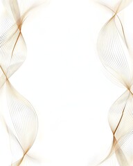 Canvas Print - Delicate Intertwined Line Frames with Subtle Lattice Like Pattern for Elegant Designs on White Background