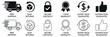 © ShafiqGFX - E-commerce security badges risk free shopping icons set. Vector illustration