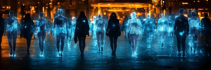 Leinwandbilder - AI-Powered Control:Envisioning the Integrated Sensor Network's Impact on Humanity.