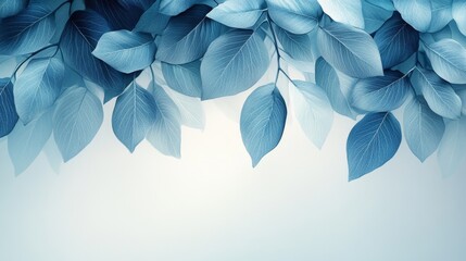 Blue Leaf Border.