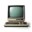 © Jittiwan - Old desktop computer monitor and keyboard isolated on white background