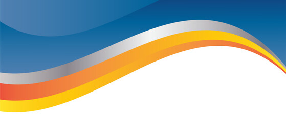 Wall Mural - abstract blue orange wave background with gradient design