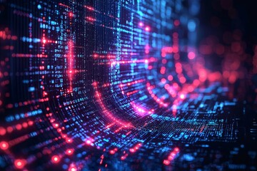 Digital Technology background of data and network