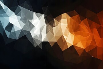 Wall Mural - abstract geometric background with black white and orange colors