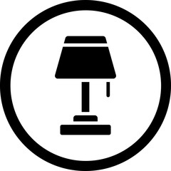 Wall Mural - Desk Lamp Icon Design