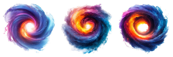 Wall Mural - colorful swirling vortex isolated on transparent png background image perfect for abstract-themed il