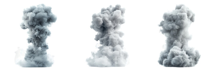 Wall Mural - explosion cloud isolated on transparent png background image perfect for abstract-themed illustratio