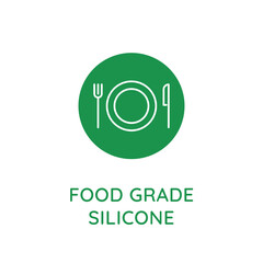 Wall Mural - vector line design element, badge and icon for food and cosmetics packaging in mono linear style - f
