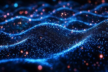 Digital Technology background of data and network