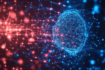 Digital Technology background of data and network