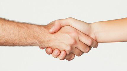 A handshake symbolizes agreement and partnership, showcasing two hands coming together in unity. This image captures essence of collaboration and trust