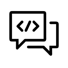 Code comments icon representing programming communication and documentation
