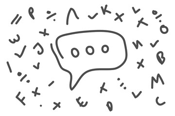 Wall Mural - hand drawn chat icon illustration