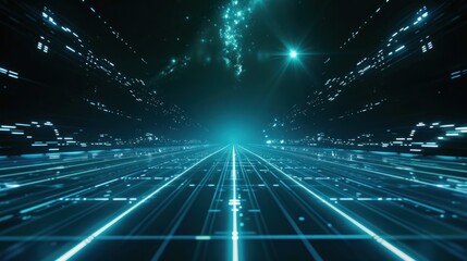 abstract digital highway