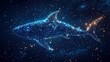 © Barosanu - A digital mesh rendition of a shark gliding among a sparkling starscape, merging the mystique of marine life with the allure of outer space wonders.