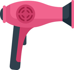 Sticker - Pink hair dryer blowing hot air for styling and drying hair