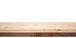 © elovich - empty wooden tabletop, mock-up with transparent background